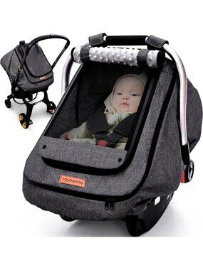 Waterproof Infant Car Seat Cover | Cozy Canopy for Boys & Girls | Baby Gear